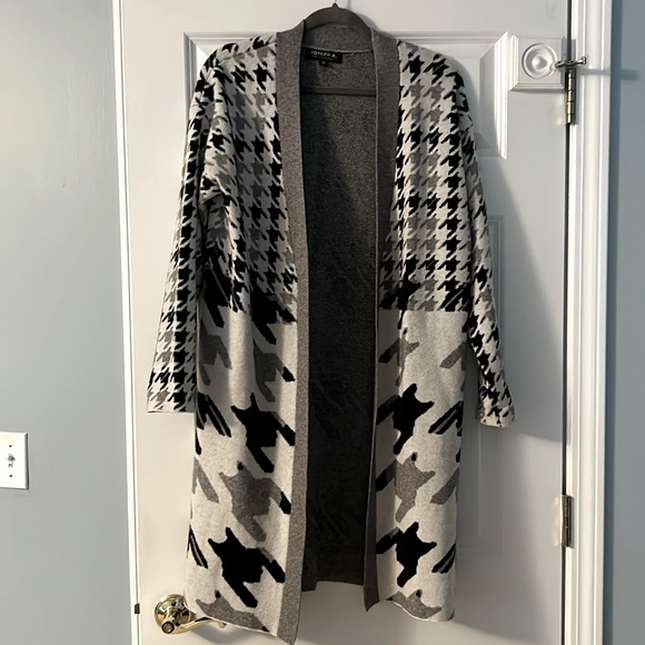 Joseph A. Long Cardigan Open Front Size M - Picture 3 of 8